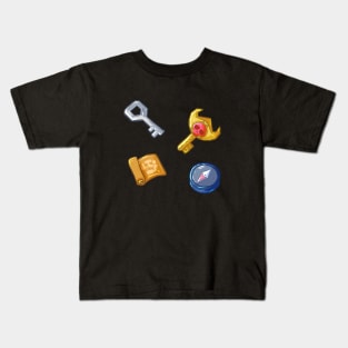 RPG Dungeon Items Stickers Kids T-Shirt